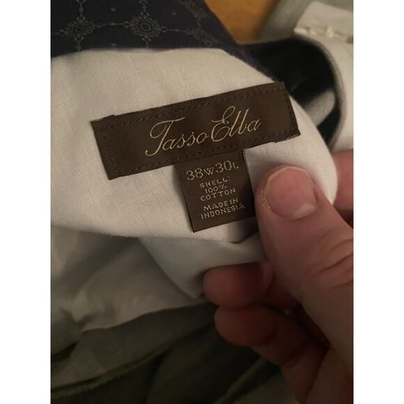 Tasso Elba Mens Classic Casual Trouser Pants 38x30 Cotton - Picture 2 of 5